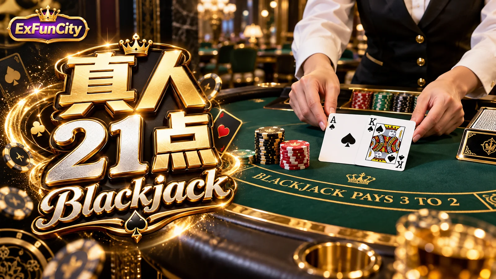 真人 21 点 Blackjack 怎么玩？规则策略 | ExFunCity