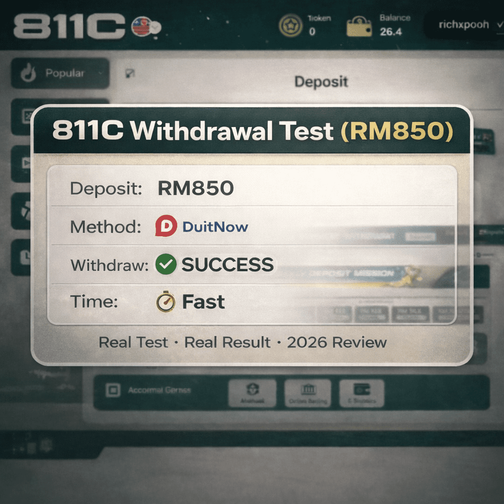 811C withdrawal test casino review